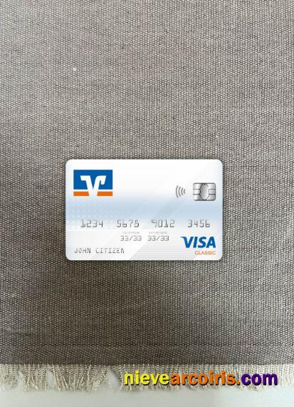 Germany Volksbank visa classic card photolook